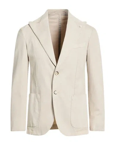 L.b.m 1911 L. B.m. 1911 Man Blazer Beige Size 44 Modal, Cotton, Elastane In Neutral