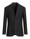 L.b.m 1911 L. B.m. 1911 Man Blazer Black Size 38 Wool, Polyester, Polyamide, Viscose In Black
