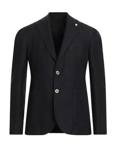 L.b.m 1911 L. B.m. 1911 Man Blazer Black Size 40 Cotton, Linen, Mohair Wool