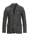L.b.m 1911 L. B.m. 1911 Man Blazer Black Size 40 Cotton, Wool, Linen, Polyester, Polyamide In Black