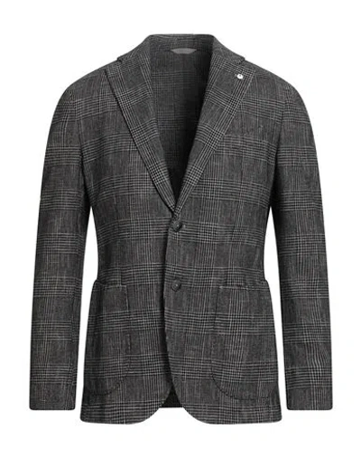 L.b.m 1911 L. B.m. 1911 Man Blazer Black Size 40 Cotton, Wool, Polyamide In Gray