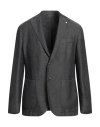 L.b.m 1911 L. B.m. 1911 Man Blazer Black Size 44 Linen, Cotton In Black