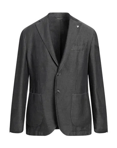 L.b.m 1911 L. B.m. 1911 Man Blazer Black Size 44 Linen, Cotton