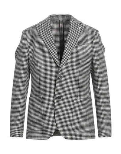 L.b.m 1911 L. B.m. 1911 Man Blazer Black Size 44 Virgin Wool, Cashmere