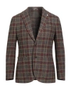 L.b.m 1911 L. B.m. 1911 Man Blazer Black Size 46 Cotton, Wool, Polyamide In Brown