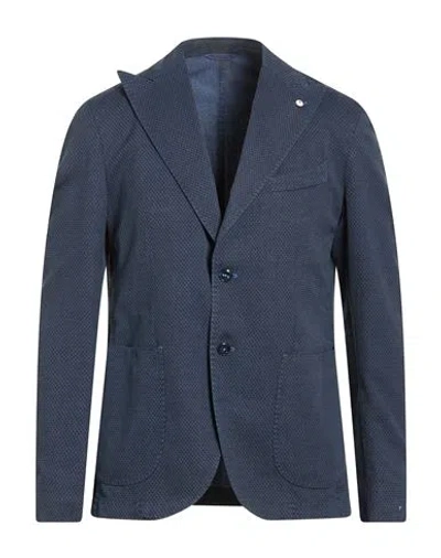 L.b.m 1911 L. B.m. 1911 Man Blazer Blue Size 38 Cotton, Linen, Mohair Wool