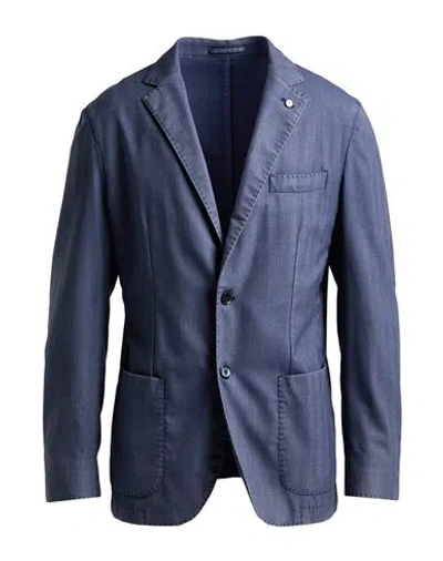 L.b.m 1911 L. B.m. 1911 Man Blazer Blue Size 40 Virgin Wool, Polyester, Elastane
