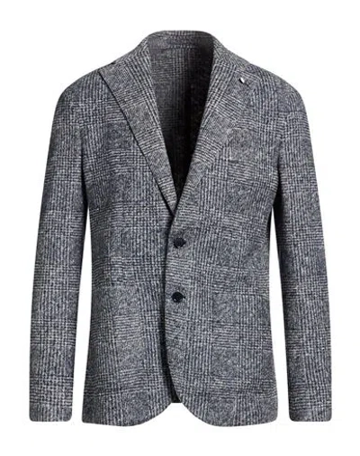 L.b.m 1911 L. B.m. 1911 Man Blazer Blue Size 42 Cotton, Acrylic, Polyester, Virgin Wool In Gray
