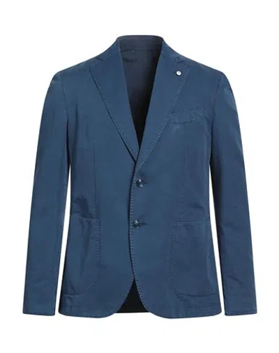 L.B.M 1911 L. B.M. 1911 MAN BLAZER BLUE SIZE 42 COTTON, LINEN