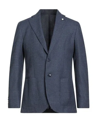 L.b.m 1911 L. B.m. 1911 Man Blazer Blue Size 44 Wool, Cotton, Silk, Linen