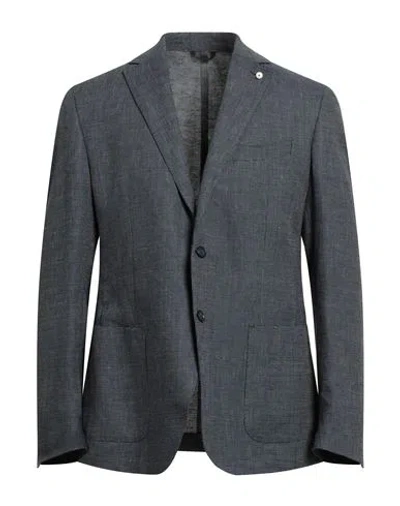 L.b.m 1911 L. B.m. 1911 Man Blazer Blue Size 46 Linen, Cotton