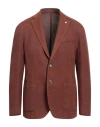 L.b.m 1911 L. B.m. 1911 Man Blazer Brick Size 42 Cotton, Ramie In Red