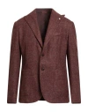 L.b.m 1911 L. B.m. 1911 Man Blazer Brick Size 36 Wool, Polyester, Polyamide, Viscose In Red