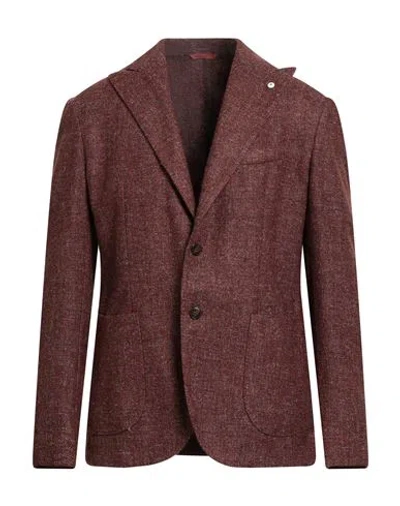L.b.m 1911 L. B.m. 1911 Man Blazer Brick Size 36 Wool, Polyester, Polyamide, Viscose In Red