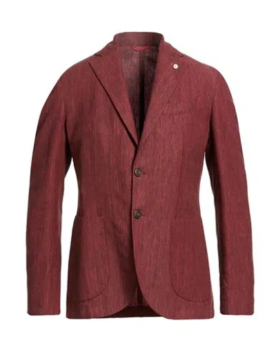 L.b.m 1911 L. B.m. 1911 Man Blazer Brick Size 38 Cotton In Red