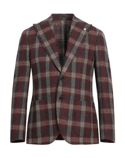 L.b.m 1911 L. B.m. 1911 Man Blazer Brick Size 38 Virgin Wool In Red