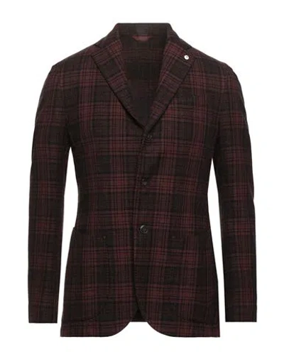 L.b.m 1911 L. B.m. 1911 Man Blazer Brick Size 40 Cotton, Wool In Red
