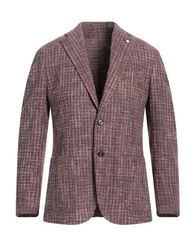 L.b.m 1911 L. B.m. 1911 Man Blazer Brick Size 46 Virgin Wool, Cotton, Nylon, Viscose, Polyester In Red