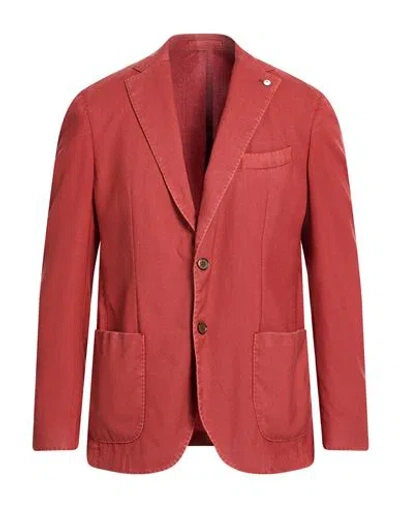 L.B.M 1911 L. B.M. 1911 MAN BLAZER BRICK SIZE 46 VIRGIN WOOL