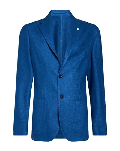 L.b.m 1911 L. B.m. 1911 Man Blazer Bright Blue Size 38 Virgin Wool, Polyester