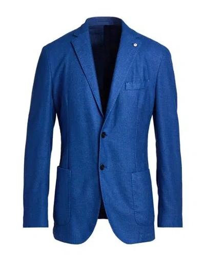 L.b.m 1911 L. B.m. 1911 Man Blazer Bright Blue Size 42 Virgin Wool, Polyamide