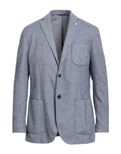 L.b.m 1911 L. B.m. 1911 Man Blazer Bright Blue Size 44 Cotton, Polyester, Polyamide