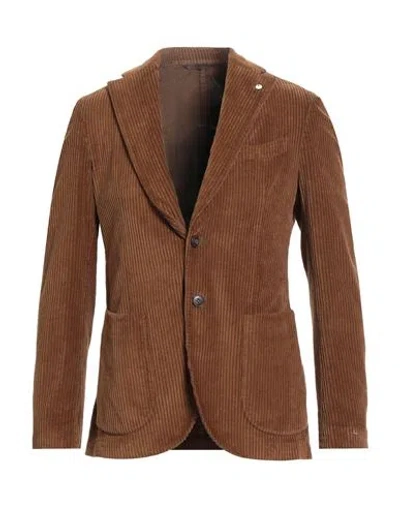 L.b.m 1911 L. B.m. 1911 Man Blazer Brown Size 38 Cotton, Elastane