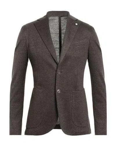 L.b.m 1911 L. B.m. 1911 Man Blazer Brown Size 38 Linen, Cotton