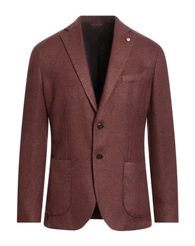 L.b.m 1911 L. B.m. 1911 Man Blazer Brown Size 40 Cashmere, Silk, Wool