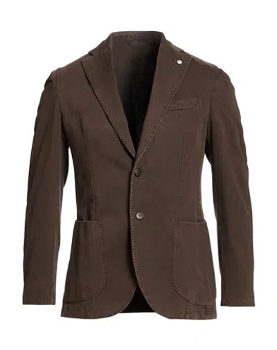 L.b.m 1911 L. B.m. 1911 Man Blazer Brown Size 42 Cotton, Cashmere