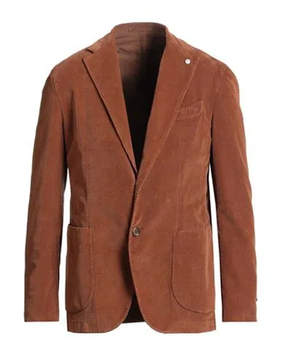 L.b.m 1911 L. B.m. 1911 Man Blazer Brown Size 42 Cotton, Elastane
