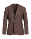 L.b.m 1911 L. B.m. 1911 Man Blazer Brown Size 42 Wool, Polyester, Cotton In Brown