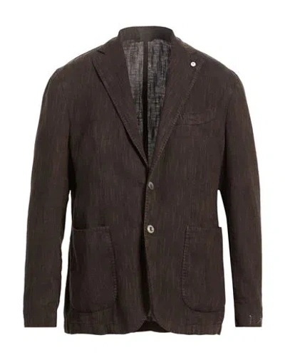 L.b.m 1911 L. B.m. 1911 Man Blazer Brown Size 44 Linen, Cotton
