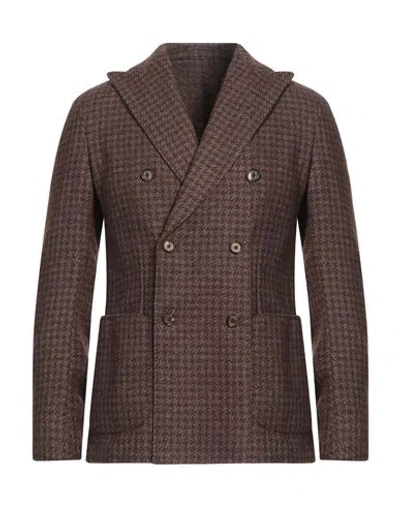 L.b.m 1911 L. B.m. 1911 Man Blazer Brown Size 44 Wool, Polyester, Cotton