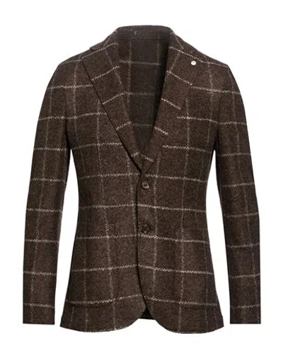 L.b.m 1911 L. B.m. 1911 Man Blazer Brown Size 46 Acrylic, Virgin Wool, Polyester