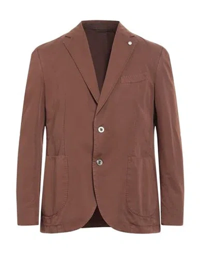 L.b.m 1911 L. B.m. 1911 Man Blazer Brown Size 46 Cotton, Linen