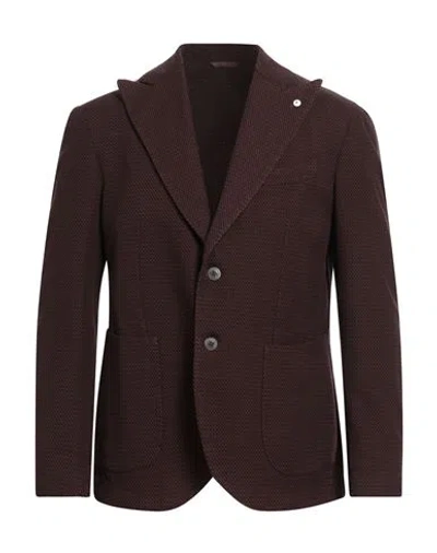 L.b.m 1911 L. B.m. 1911 Man Blazer Burgundy Size 42 Cotton In Black