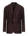 L.b.m 1911 L. B.m. 1911 Man Blazer Burgundy Size 44 Wool In Red