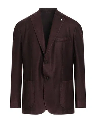 L.b.m 1911 L. B.m. 1911 Man Blazer Burgundy Size 44 Wool In Red