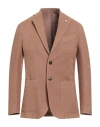 L.b.m 1911 L. B.m. 1911 Man Blazer Camel Size 38 Cotton, Linen In Brown