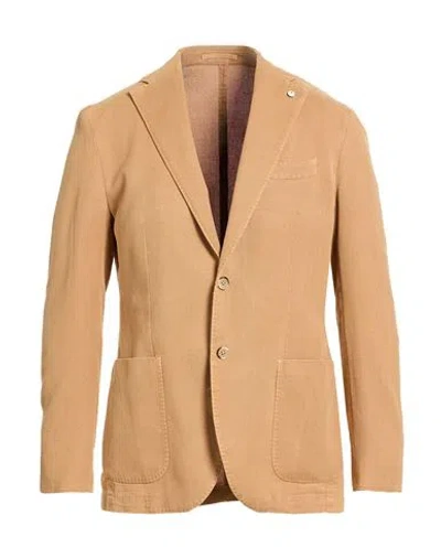 L.b.m 1911 L. B.m. 1911 Man Blazer Camel Size 46 Cotton, Ramie In Brown