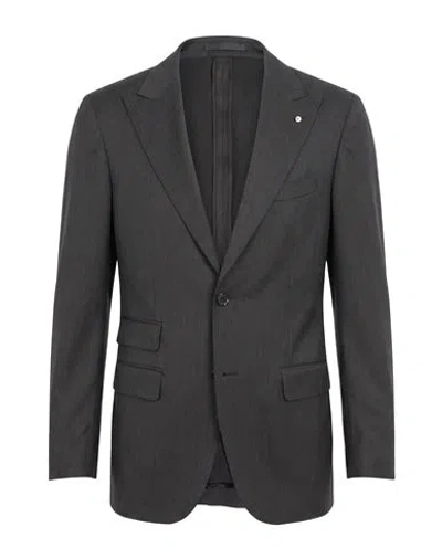 L.b.m 1911 L. B.m. 1911 Man Blazer Charcoal Size 36 Virgin Wool, Polyamide, Elastane In Blue