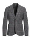 L.b.m 1911 L. B.m. 1911 Man Blazer Charcoal Size 40 Polyester, Wool, Acrylic In Gray
