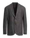 L.b.m 1911 L. B.m. 1911 Man Blazer Charcoal Size 42 Wool, Polyester, Polyamide, Viscose In Gray