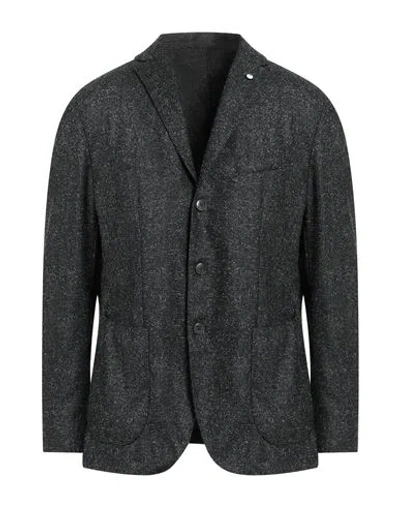 L.b.m 1911 L. B.m. 1911 Man Blazer Charcoal Size 44 Wool, Polyester, Acrylic, Polyamide In Gray