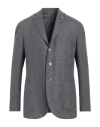L.b.m 1911 L. B.m. 1911 Man Blazer Charcoal Size 44 Wool, Polyester, Polyamide, Viscose In Gray