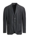 L.b.m 1911 L. B.m. 1911 Man Blazer Charcoal Size 46 Cotton, Linen, Mohair Wool In Gray