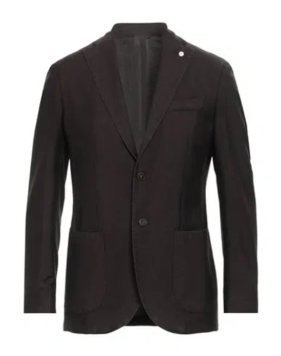 L.b.m 1911 L. B.m. 1911 Man Blazer Chocolate Brown Size 36 Wool, Mohair Wool