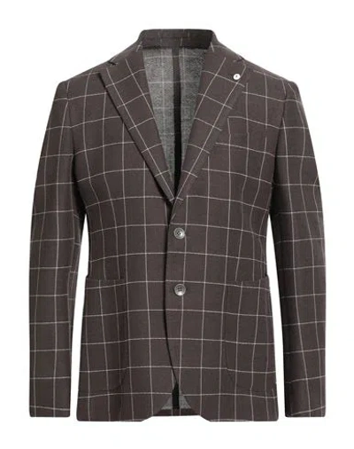L.b.m 1911 L. B.m. 1911 Man Blazer Chocolate Brown Size 40 Cotton, Linen