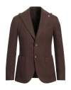 L.b.m 1911 L. B.m. 1911 Man Blazer Cocoa Size 38 Virgin Wool, Cotton In Brown